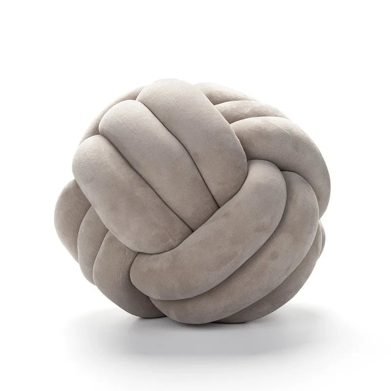 Knotted Ball Round Plush Pillow
