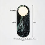 DecorBites™ Glass Globe LED Wall Lamp Nordic Modern Stone Bathroom Mirror Light
