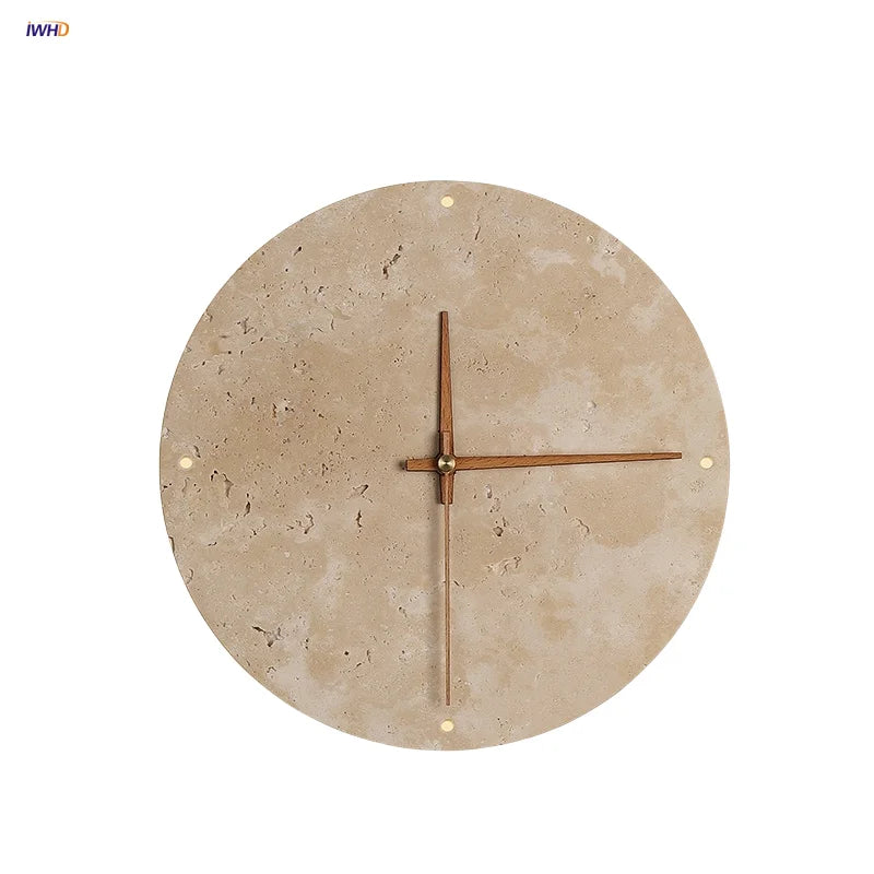 DecorBites™ LED Wall Lights Yellow Travertine Stone Modern Bedside Lamp