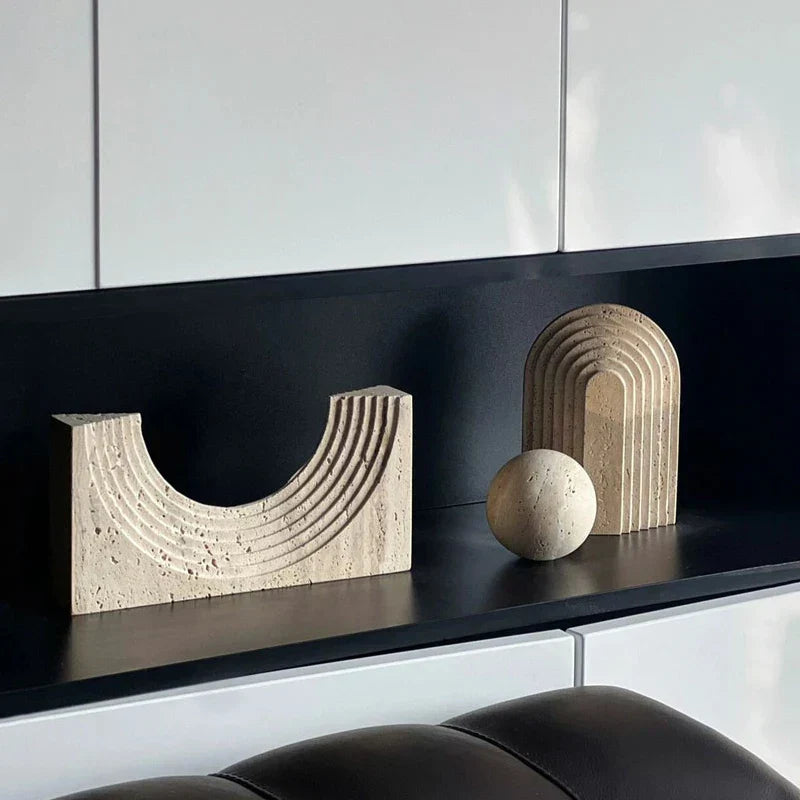 Travertine Sculpture Figurine Statue for Home Decor