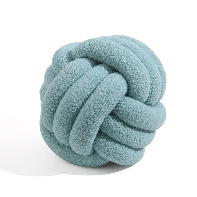 Boucle Knotted Round Decorative Throw Pillows