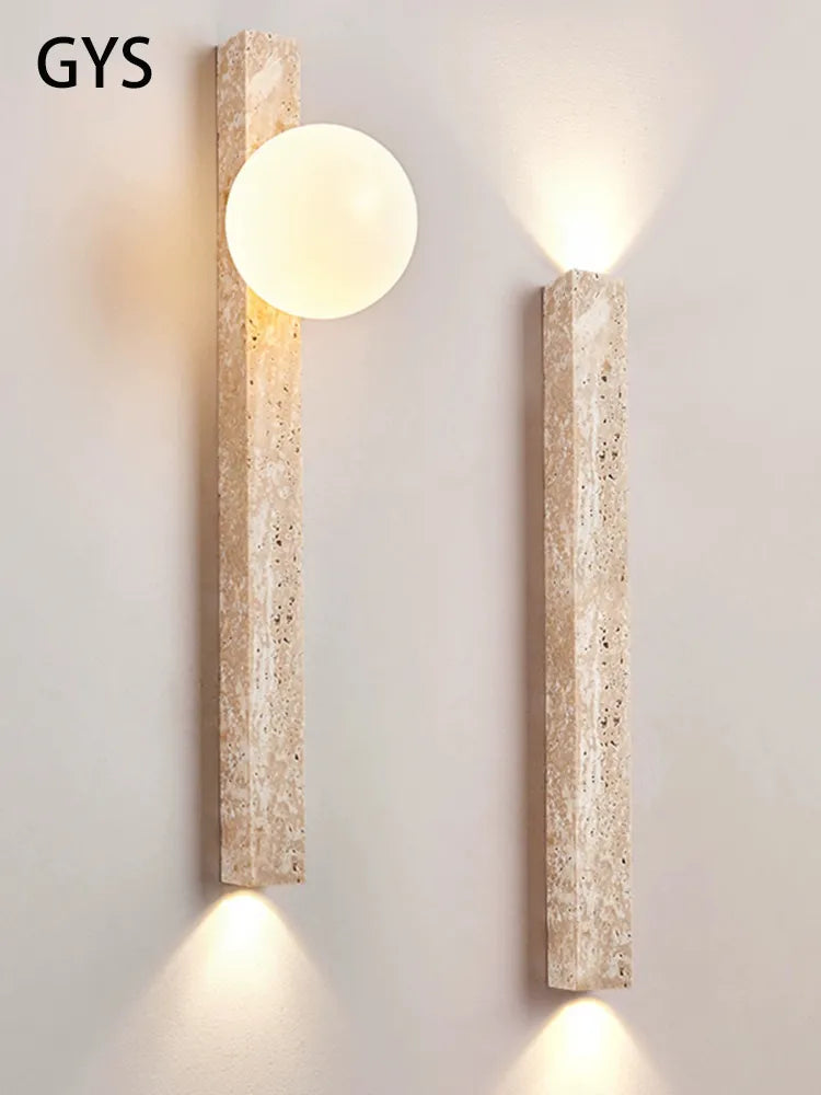 Long Wall Lamp with LED Stone Design