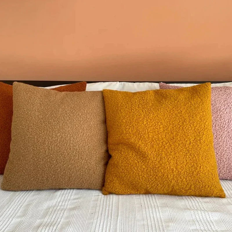 Boucle Teddy Throw Pillow Case Set of 2