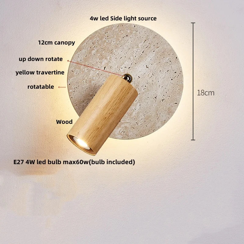 DecorBites™ LED Stone Wall Lamp Sconce, Modern Nordic Design for Living Room, Coffee, Corridor