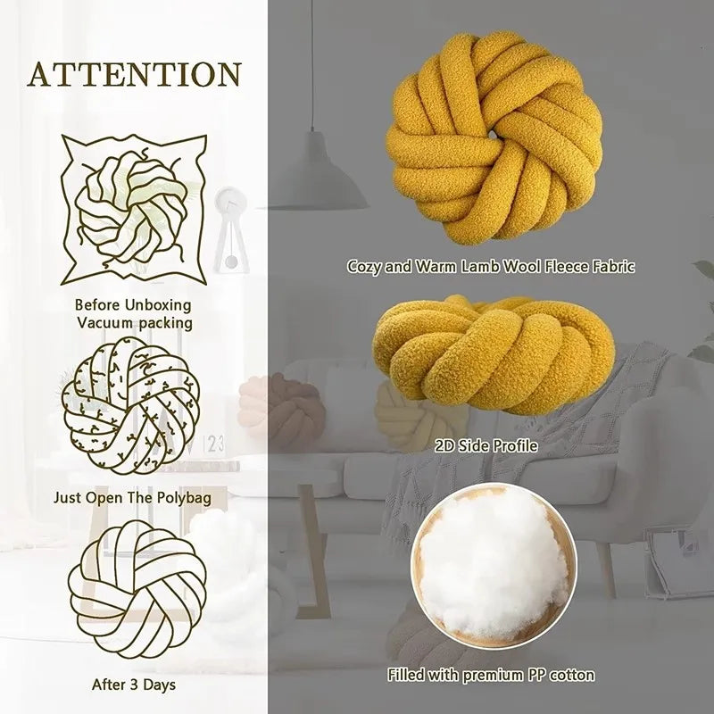Knotted Ball Throw Pillow