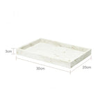 DecorBites™ Beige Travertine Marble Bathroom Set - Soap Dispenser Toothbrush Holder Tissue Box