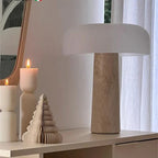 Cream Marble Table Lamp