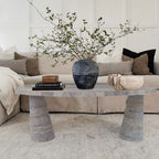 Silver Travertine Coffee Table