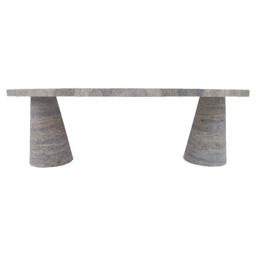 Silver Travertine Coffee Table