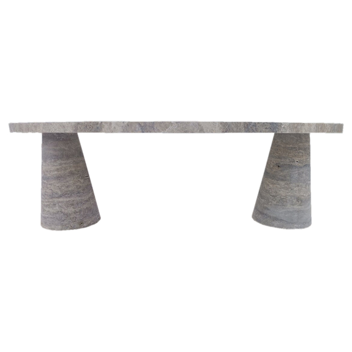 Silver Travertine Coffee Table
