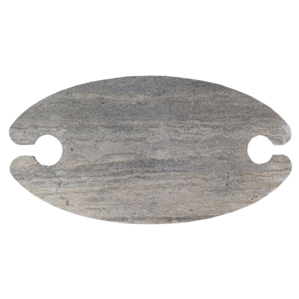 Silver Travertine Coffee Table