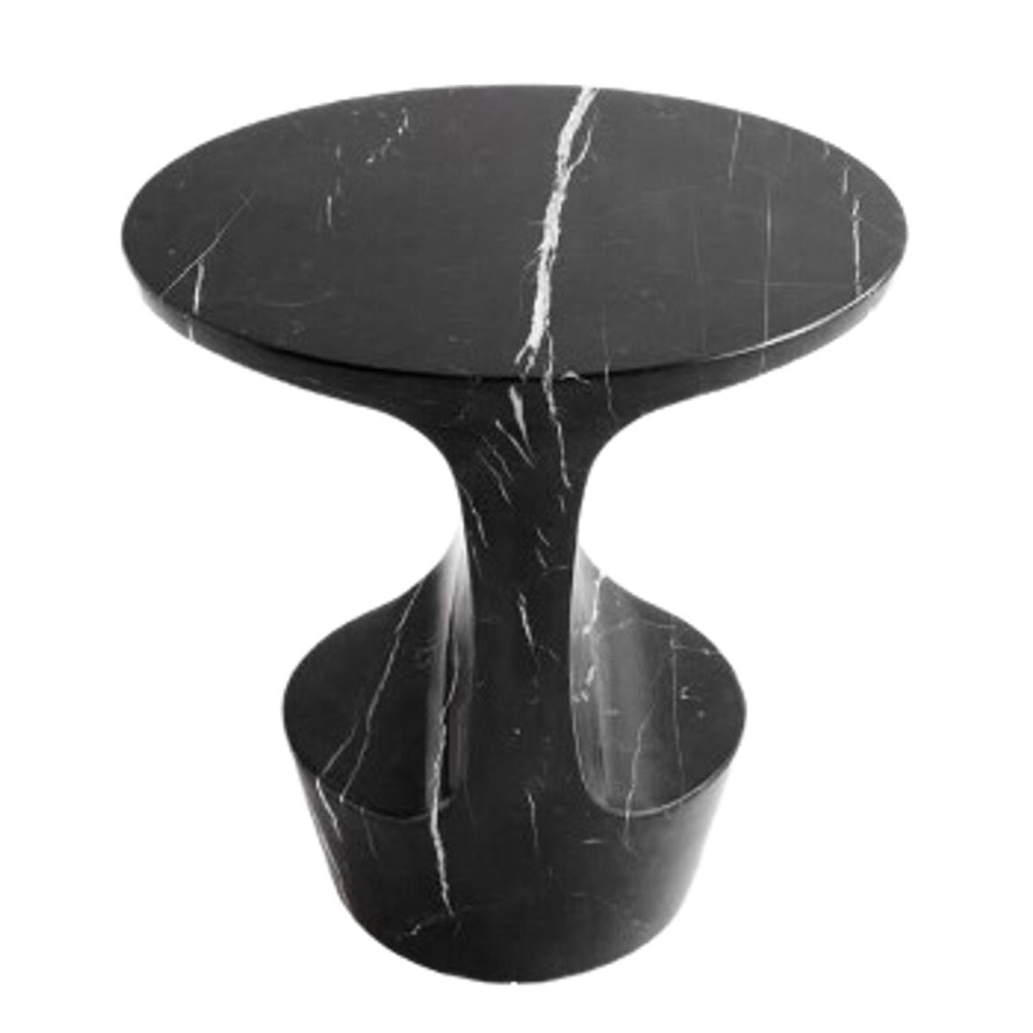 Toros Black Solid Marble End/Side Table