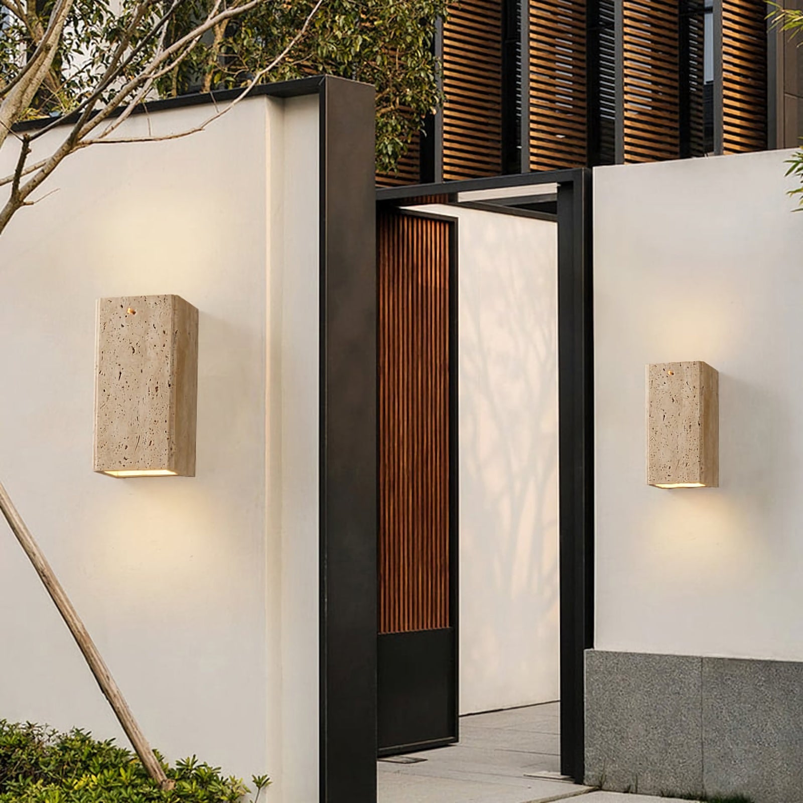 Travertine Outdoor Wall Lights
