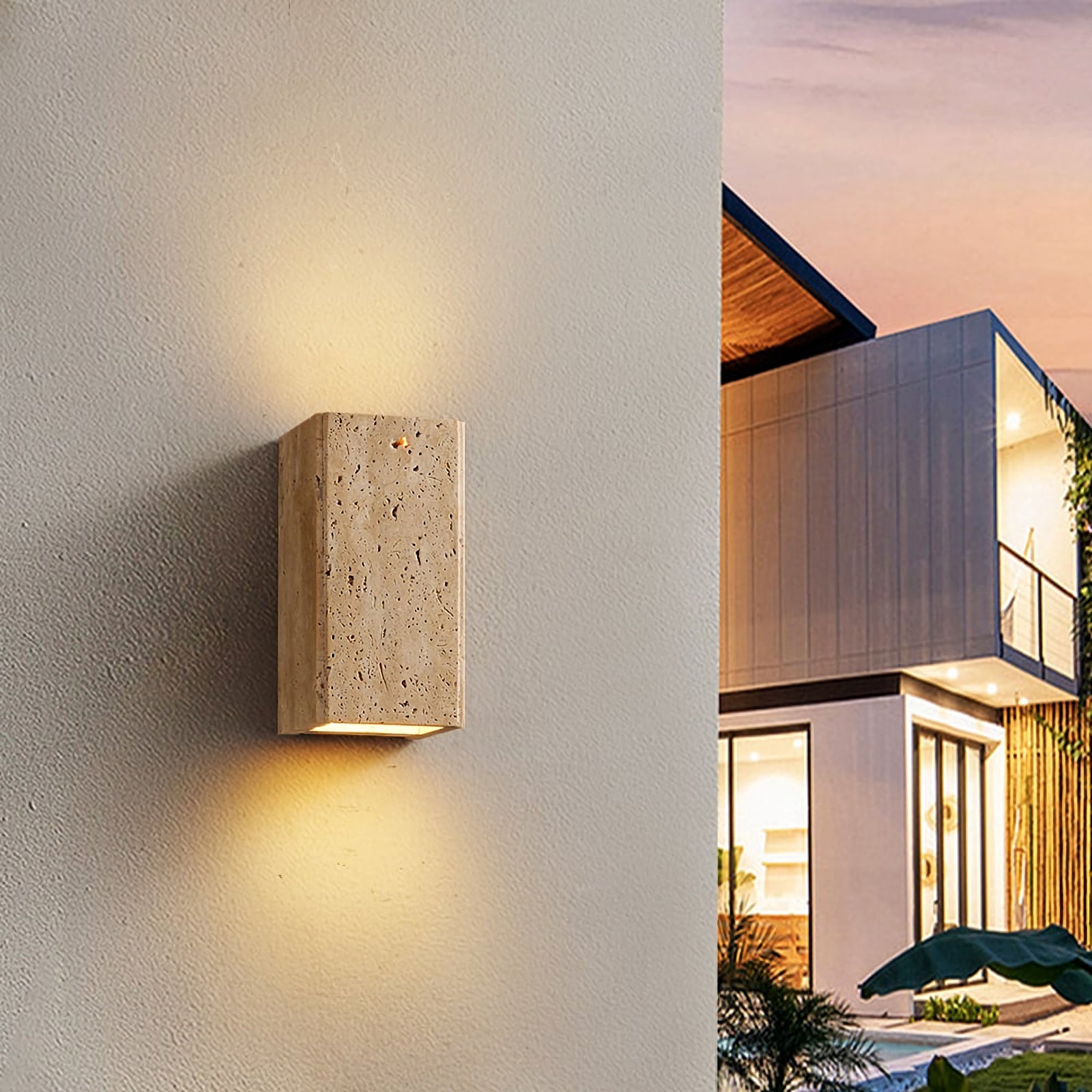 Travertine Outdoor Wall Lights