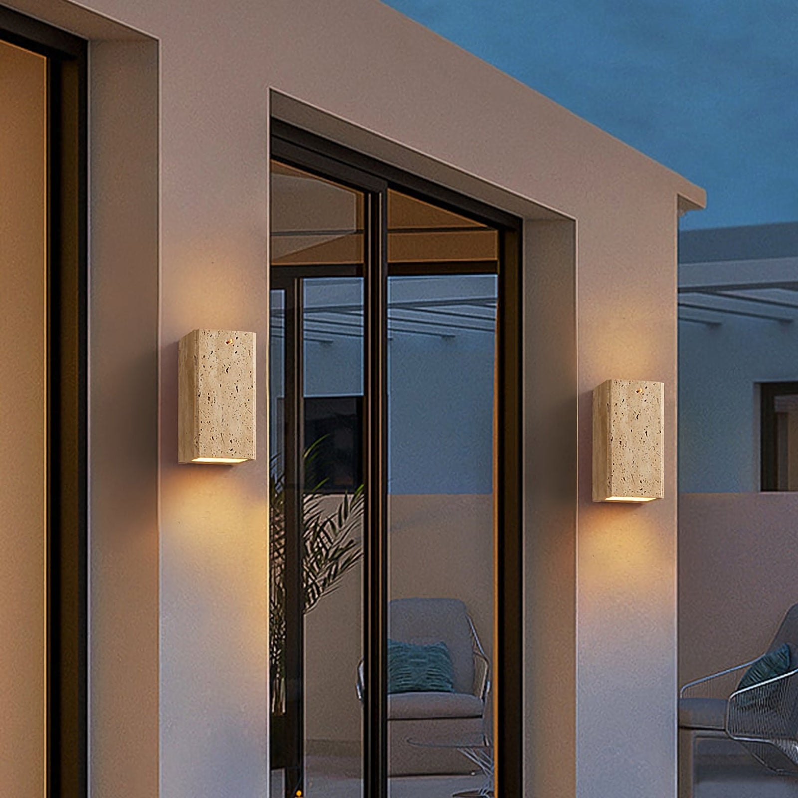 Travertine Outdoor Wall Lights