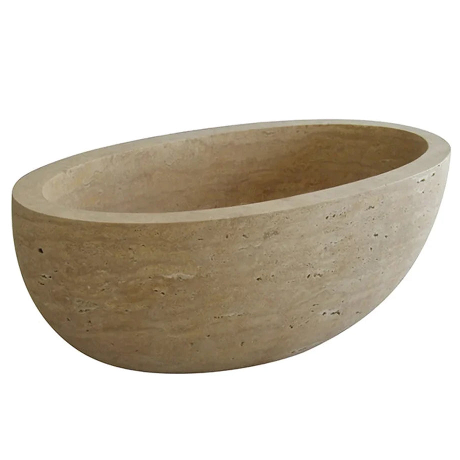 Troia Light Travertine Bathtub