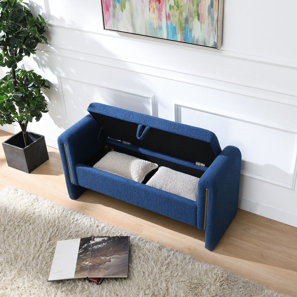 Teddy Upholstered Large Bed End Bench With Storage