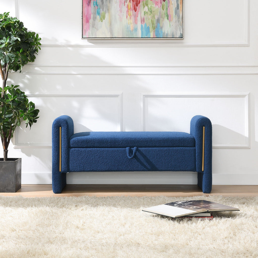 Teddy Upholstered Large Bed End Bench With Storage