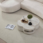 Clover Marble Round Coffee Table