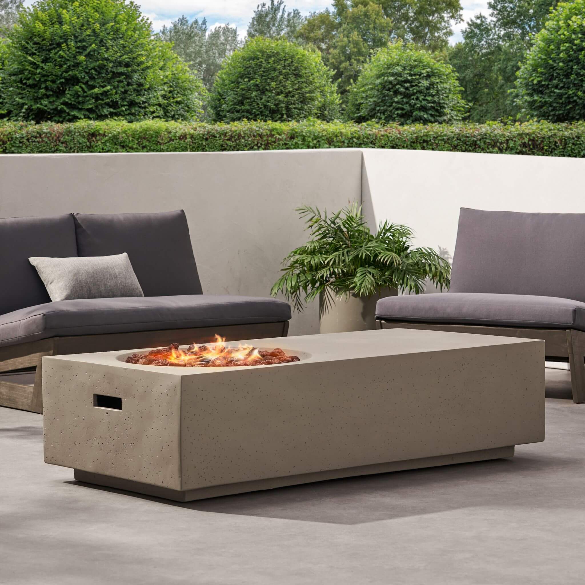 Alora Premium 56-Inch Modern 50K BTU MGO Fire Pit Coffee Table (SAK17643)