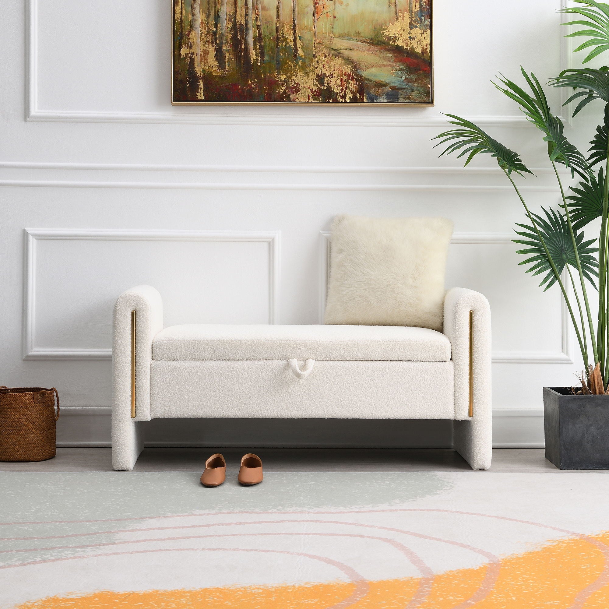 Teddy Upholstered Large Bed End Bench With Storage
