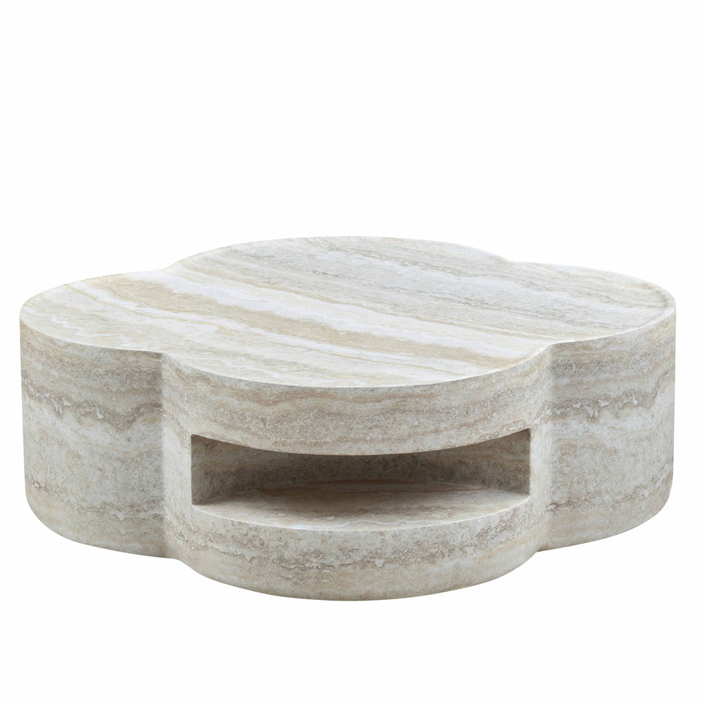 Clover Marble Round Coffee Table