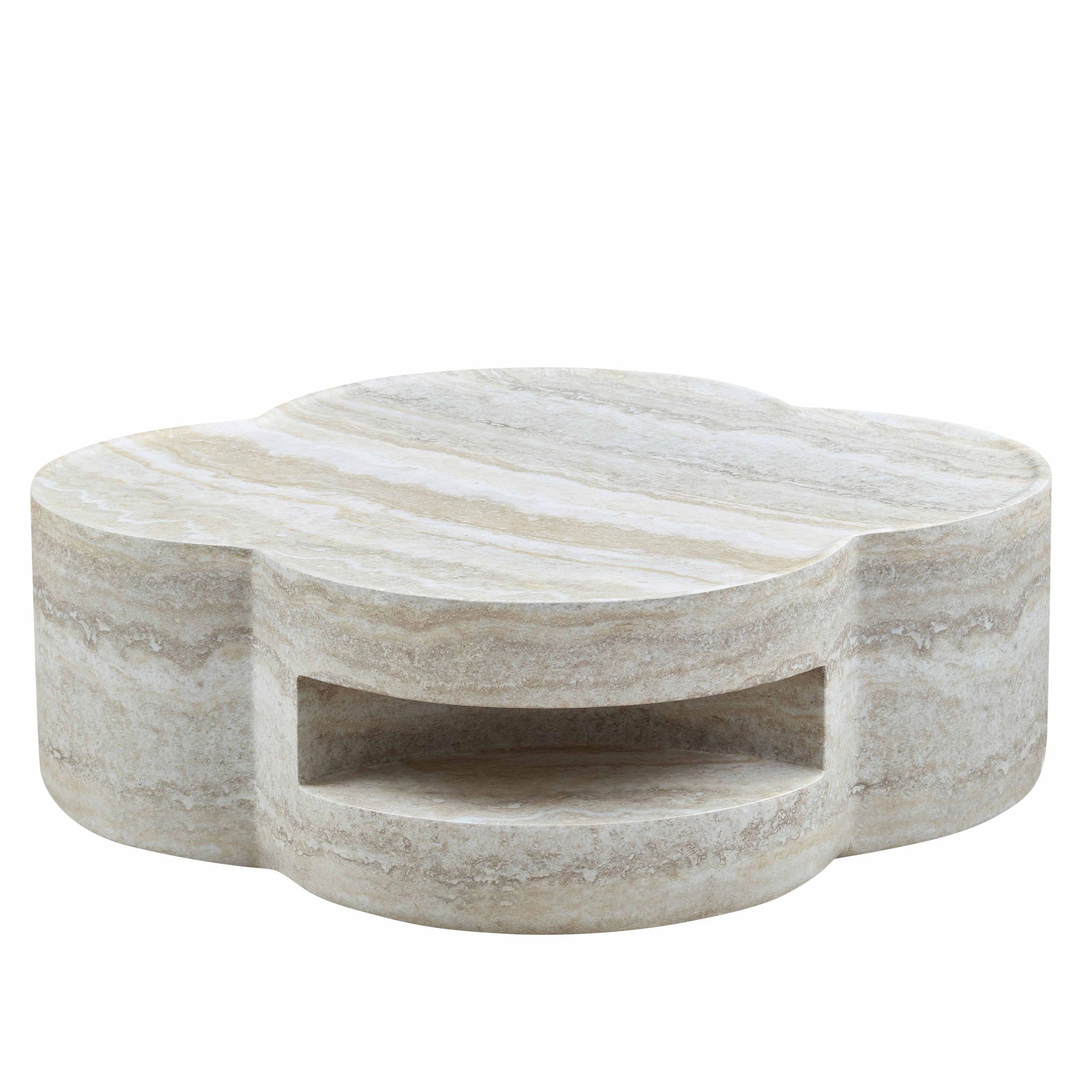 Clover Marble Round Coffee Table