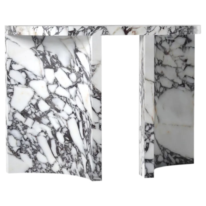 Calacatta Viola Marble Designer Arched Legs Console Polished