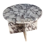 Calacatta Viola Marble Round Polished Coffee Table