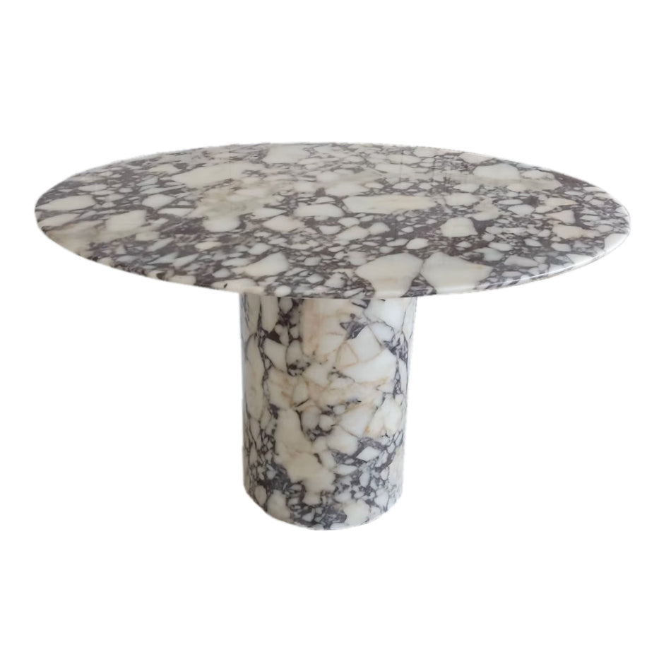 Calacatta Viola Marble Round Dining Table