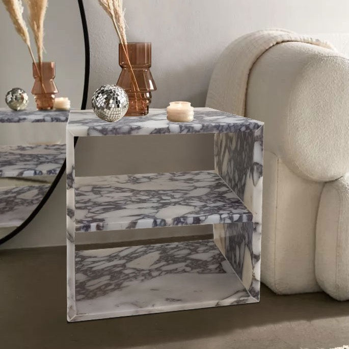 Calacatta Viola Marble End/Side Table
