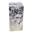 Calacatta Viola Marble Cube Design Plinth End/Side Table