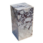 Calacatta Viola Marble Cube Design Plinth End/Side Table