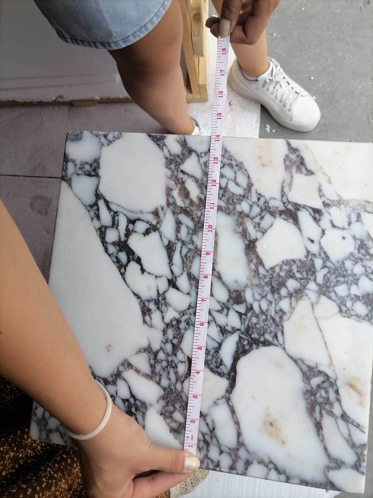 Calacatta Viola Marble Cube Design Plinth End/Side Table