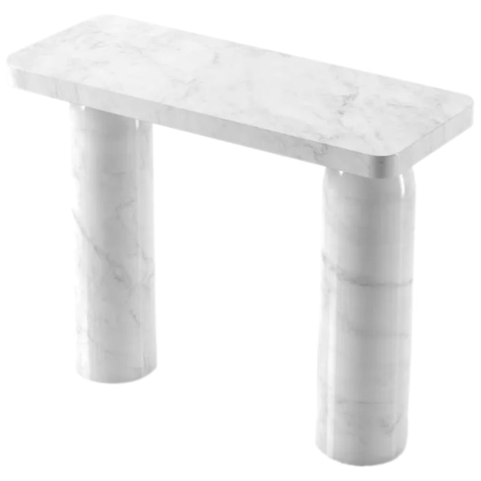 Carrara White Marble Console