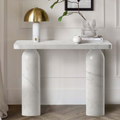 Carrara White Marble Console