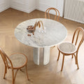 Carrara White Marble Round Dining Table