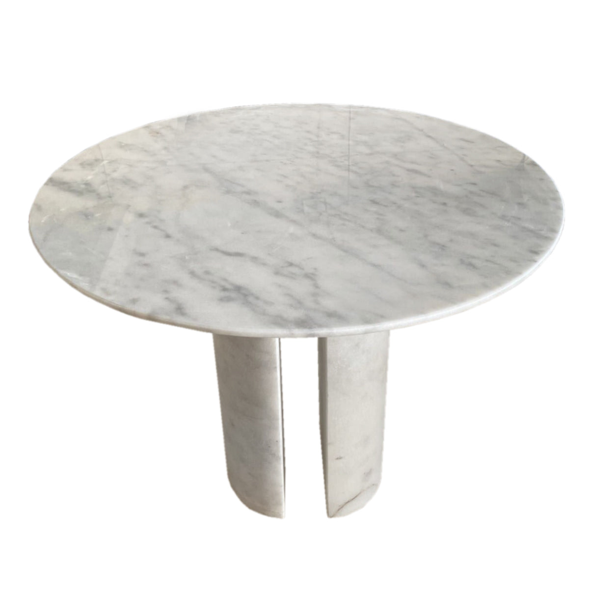 Carrara White Marble Round Dining Table