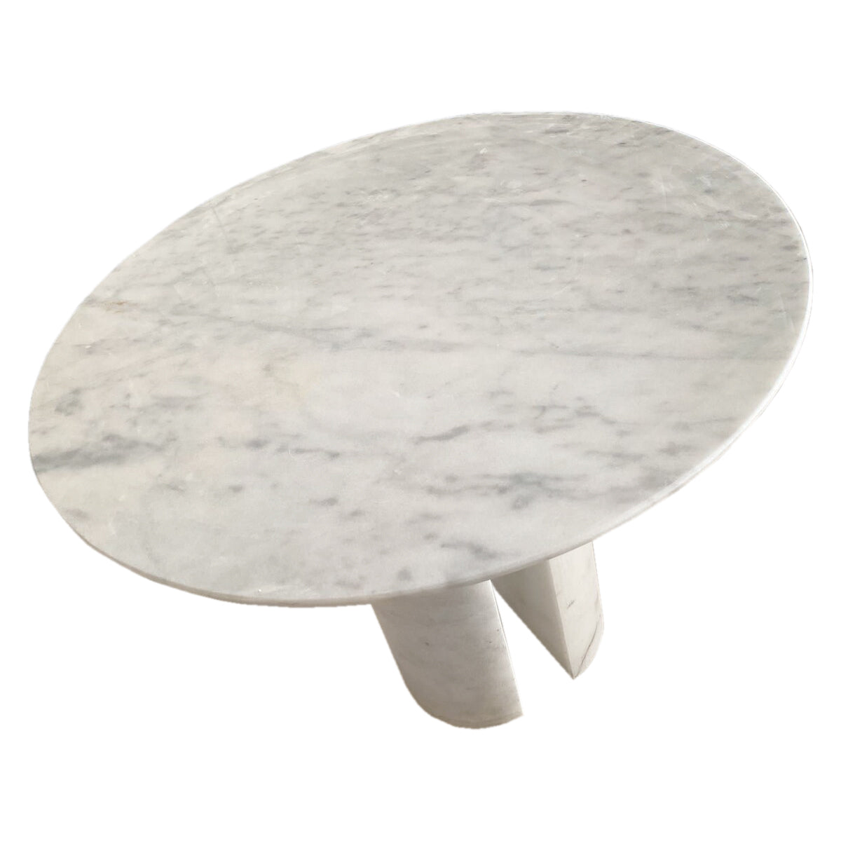 Carrara White Marble Round Dining Table