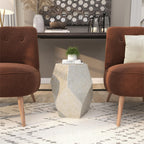 Cream Mother of Pearl Shell Handmade Side End Accent Table
