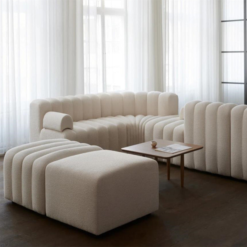 Velvet Curved Sofa Combination