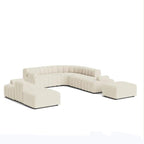 Velvet Curved Sofa Combination