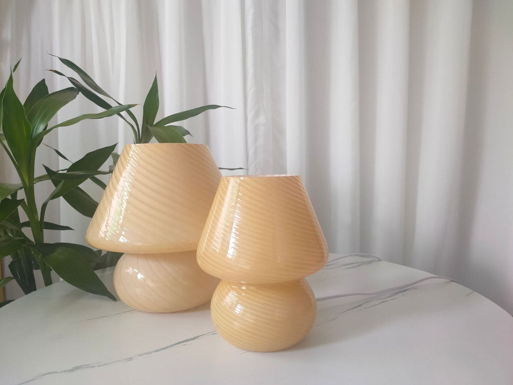 Glass Mushroom Table Lamp