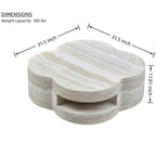 Clover Marble Round Coffee Table