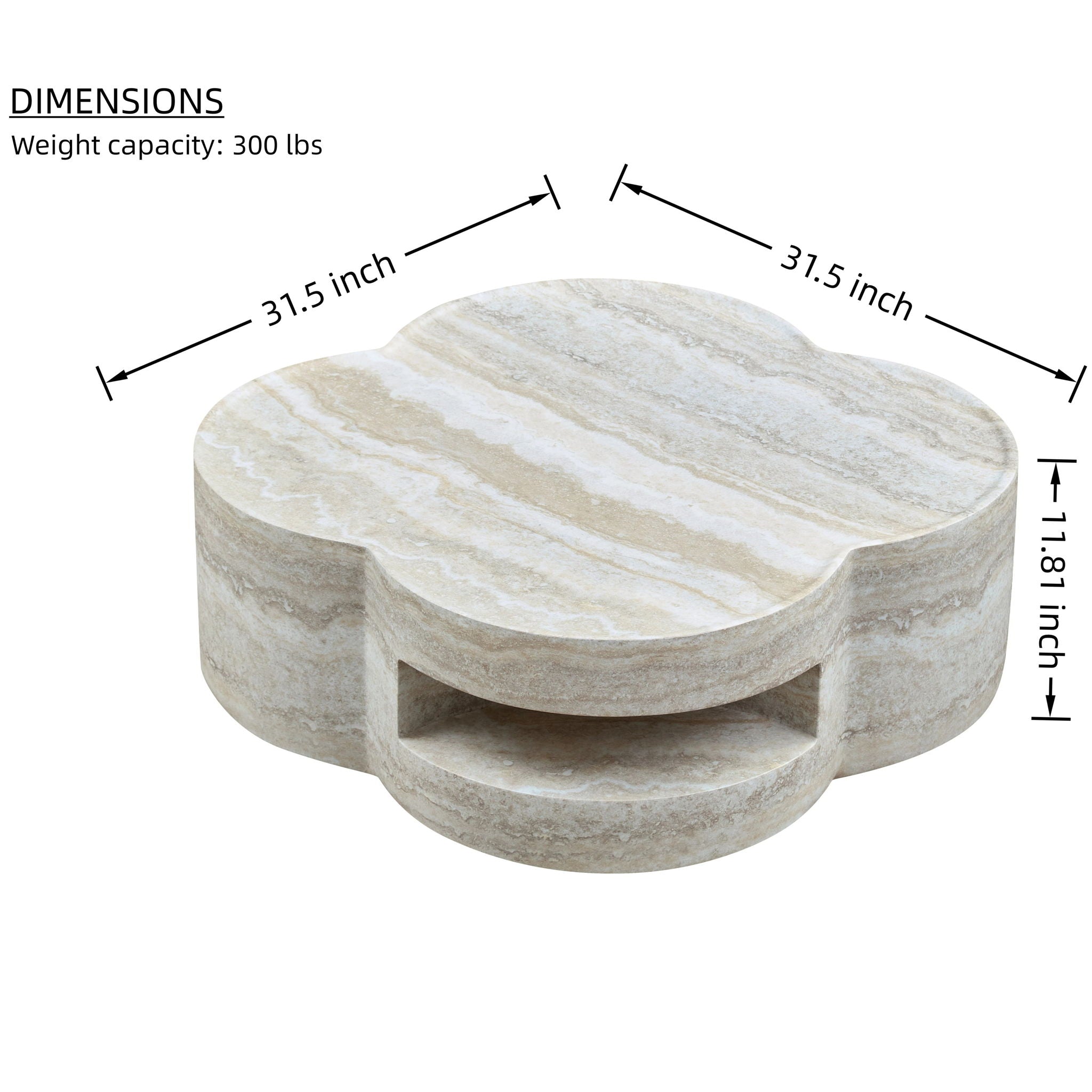 Clover Marble Round Coffee Table