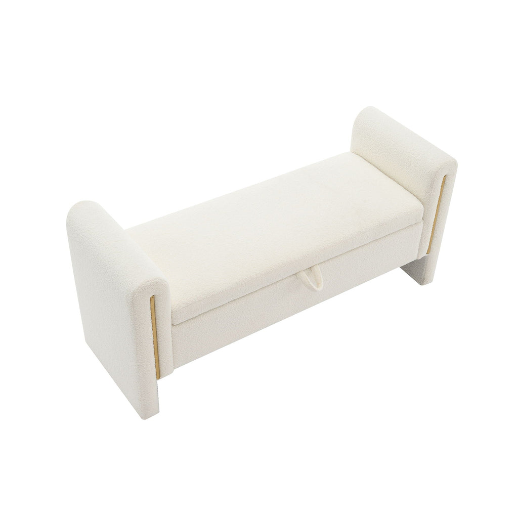 Teddy Upholstered Large Bed End Bench With Storage