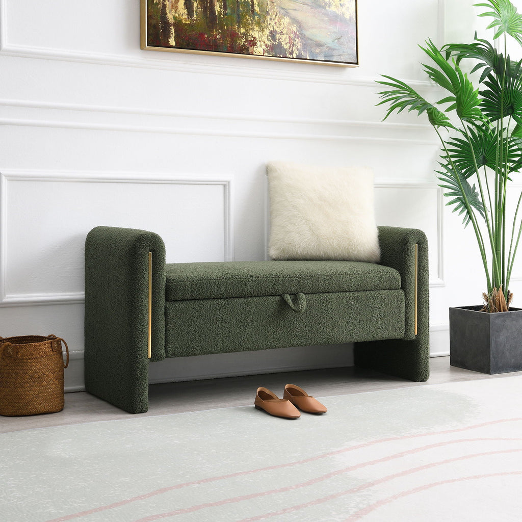 Teddy Upholstered Large Bed End Bench With Storage
