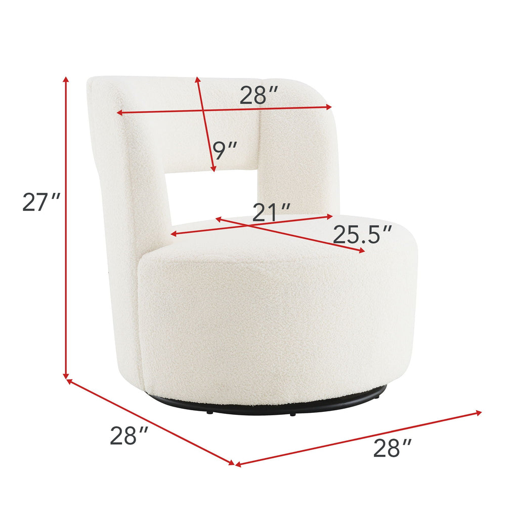 Swivel Teddy Barrel Chair