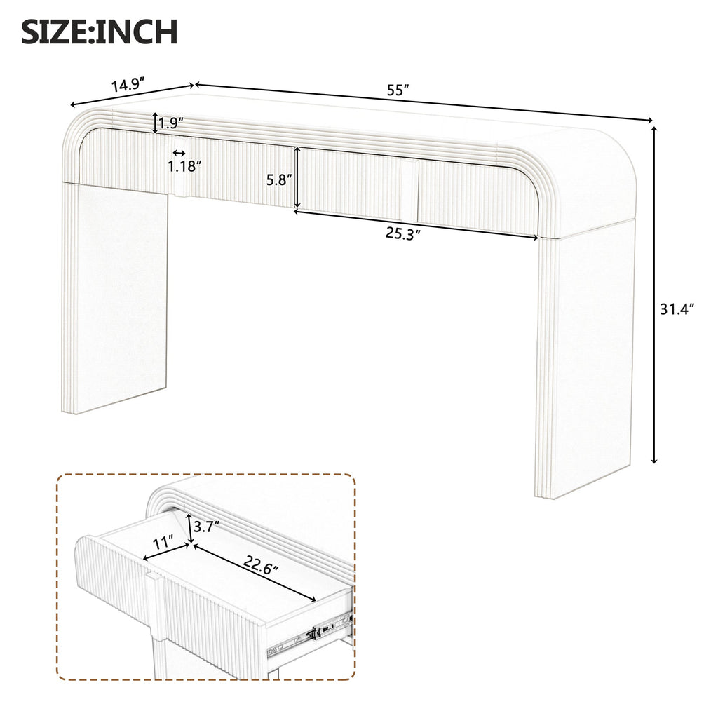 Fluted Console Table