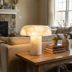 Alabaster Mushroom Table Lamp